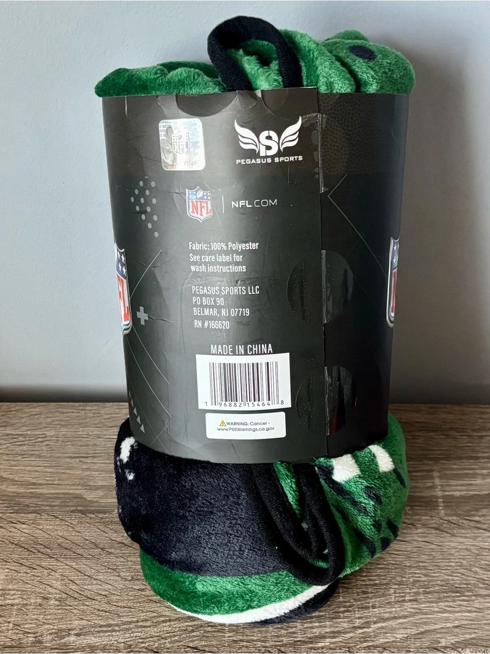 New Nork NJ Jets NFL Football Logo Fleece Blanket NEW 60x72 green white black
